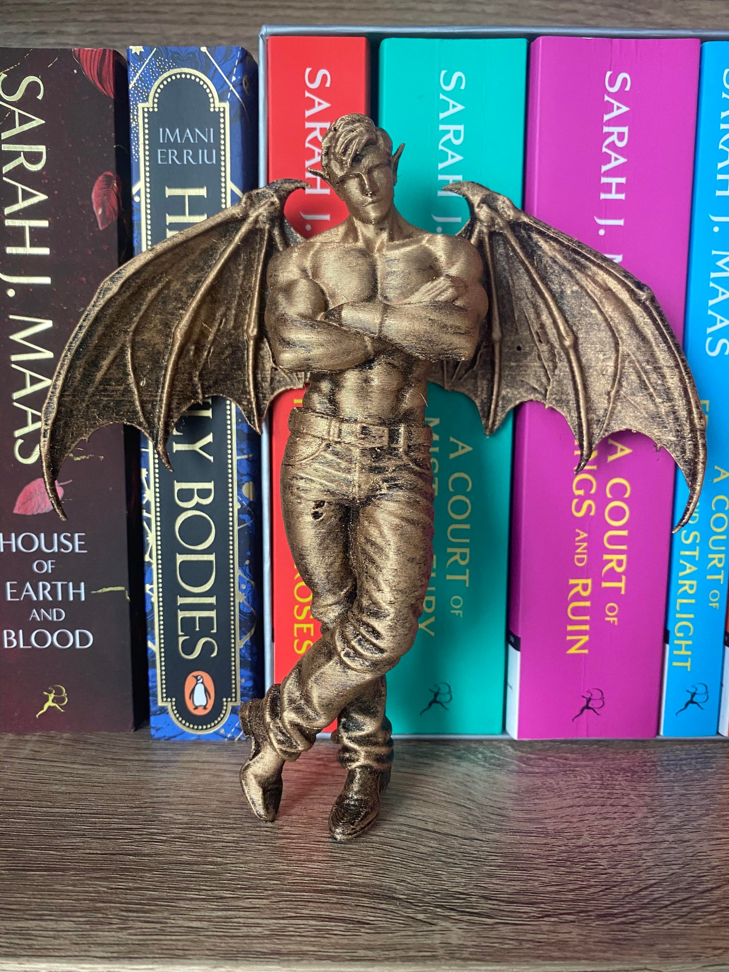 Fae Prince Bookshelf Statue – 3D Printed Western Book Decor - Book Lover Gift