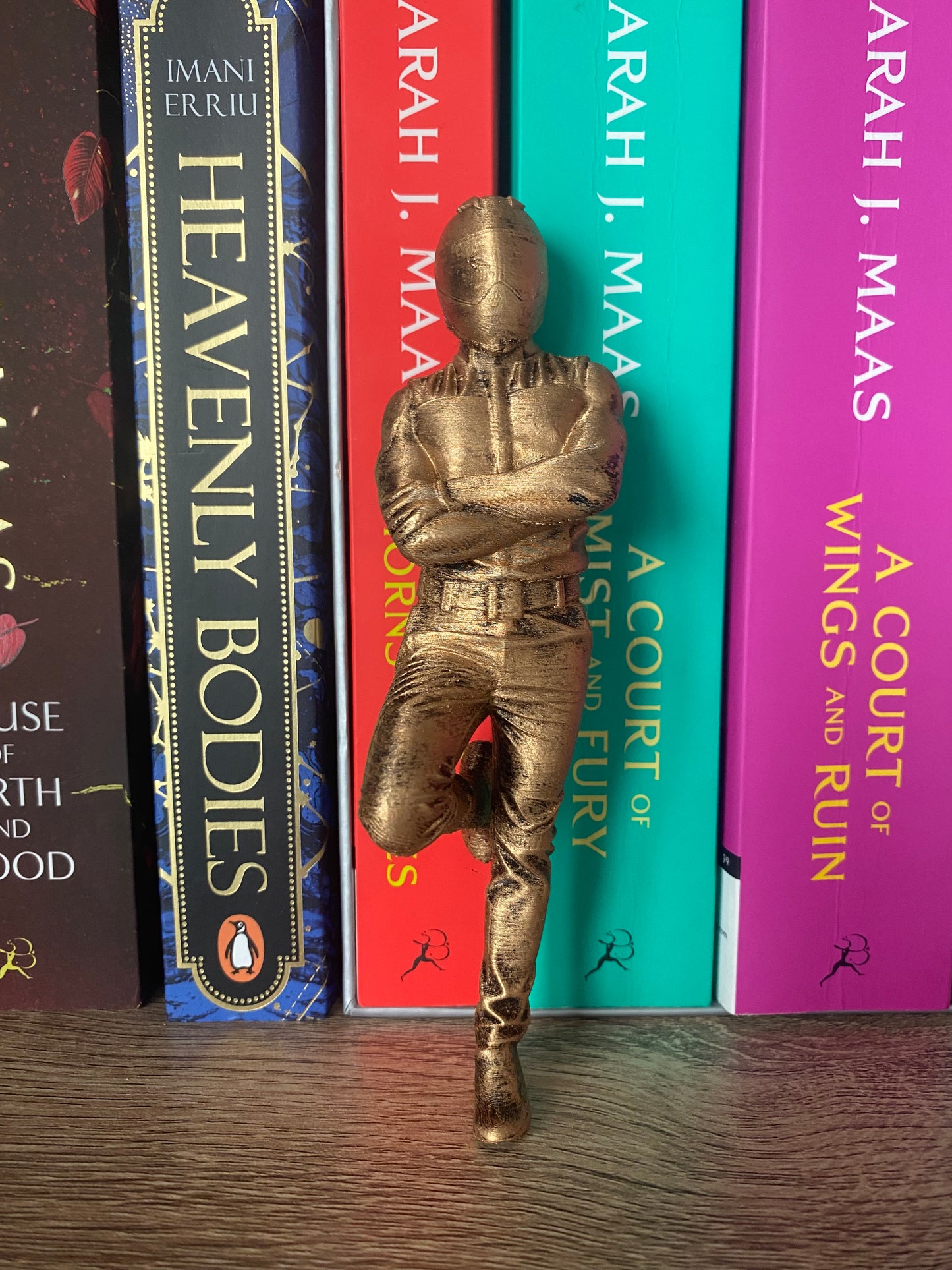 Biker Bookshelf Statue – 3D Printed Dark Romance Book Decor - Book Lover Gift